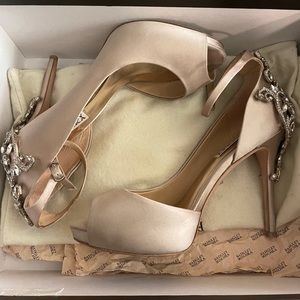 Badgley Mischka Heels, Nude, Size 6.5